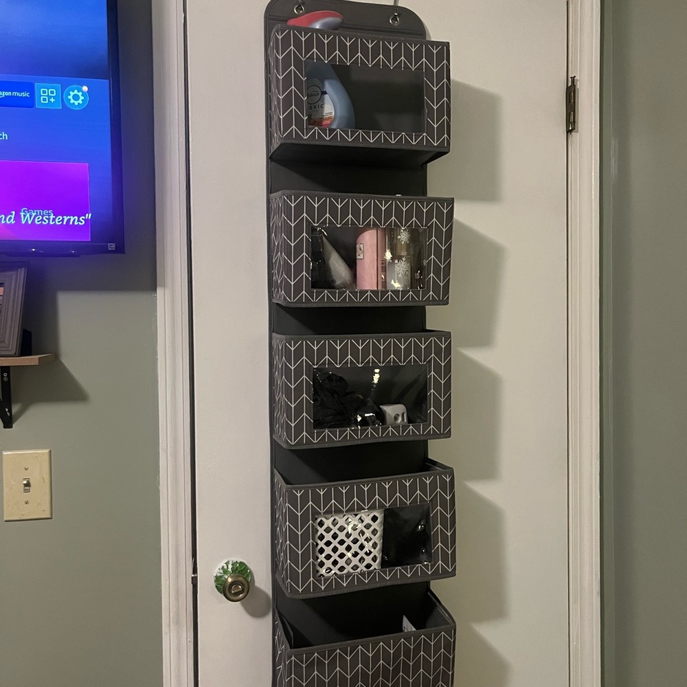 5 bin hanging door organizer